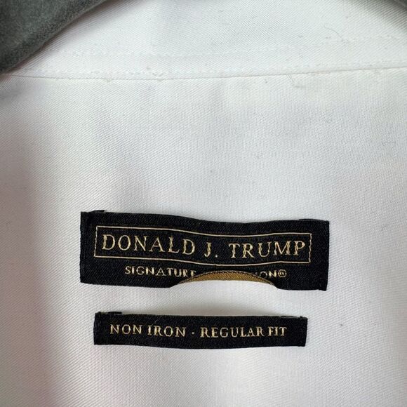 DONALD TRUMP SIGNATURE COLLECTION | Classic White Men's Dress Shirt 16/34-35 - Picture 4 of 9